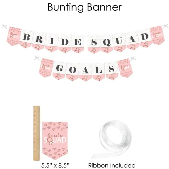 Big Dot of Happiness Bride Squad - Rose Gold Bridal Shower or Bachelorette Party Supplies - Banner Decoration Kit - Fundle Bundle {4}