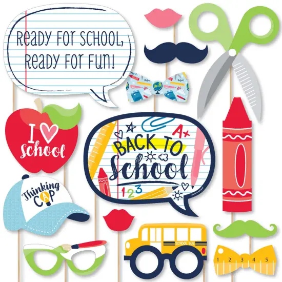 Big Dot of Happiness Back to School - First Day of School Classroom Decorations and Photo Booth Props Kit - 20 Count {1}
