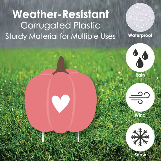 Big Dot of Happiness Girl Little Pumpkin - Lawn Decorations - Outdoor Fall Birthday Party or Baby Shower Yard Decorations - 10 Piece {6}