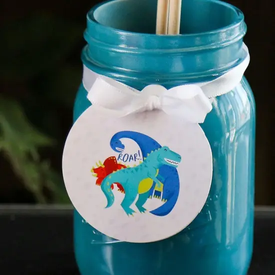 Big Dot of Happiness Roar Dinosaur - Dino Mite T-Rex Baby Shower or Birthday Party Favor Gift Tags (Set of 20) {6}