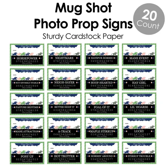 Big Dot of Happiness Kentucky Horse Derby - Horse Race Party Mug Shots - Photo Booth Props Kit - 20 Count {6}