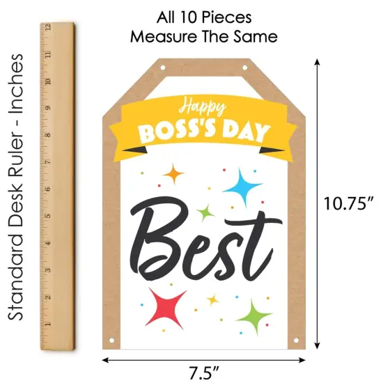 Big Dot of Happiness Happy Boss's Day - Hanging Vertical Paper Door Banners - Best Boss Ever Wall Decoration Kit - Indoor Door Decor {7}