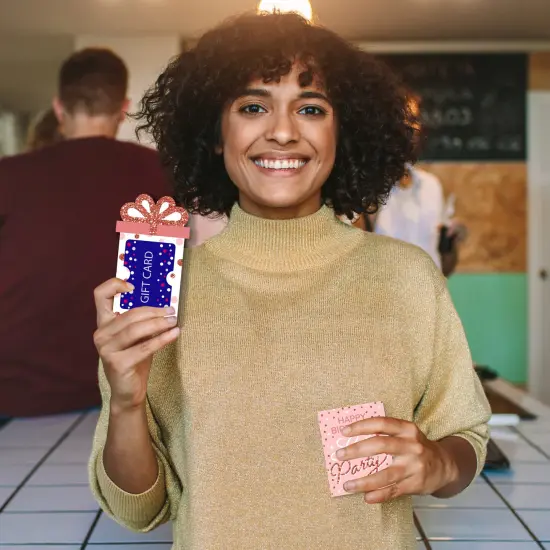 Big Dot of Happiness Pink Rose Gold Birthday - Happy Birthday Party Money and Gift Card Sleeves - Nifty Gifty Card Holders - Set of 8 {3}