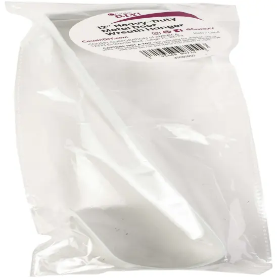 CousinDIY Heavy-Duty Metal Door Wreath Hanger 12"-White Painted {1}