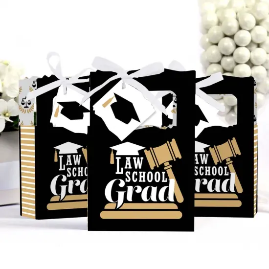 Big Dot of Happiness Law School Grad - Future Lawyer Graduation Party Favor Boxes - Set of 12 {4}