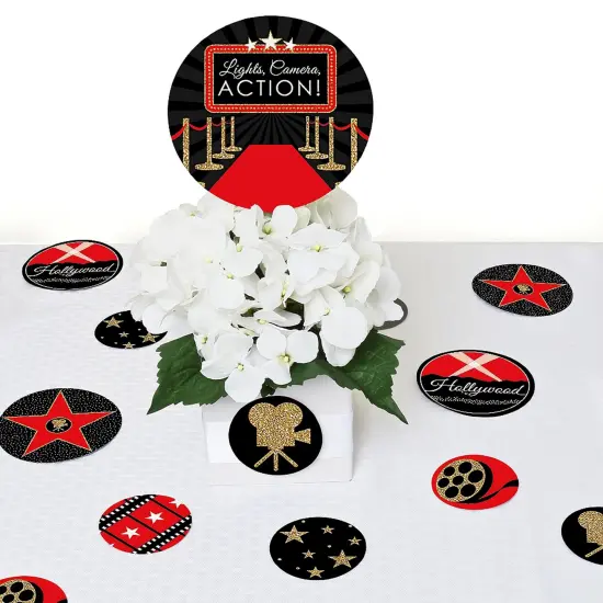 Big Dot of Happiness Red Carpet - Movie Night Party Giant Circle Confetti - Party Decorations - Large Confetti 27 Count {7}