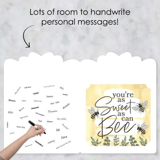 Big Dot of Happiness Little Bumblebee - Thank You Giant Greeting Card - Big Shaped Jumborific Card - 16.5 x 22 inches {4}