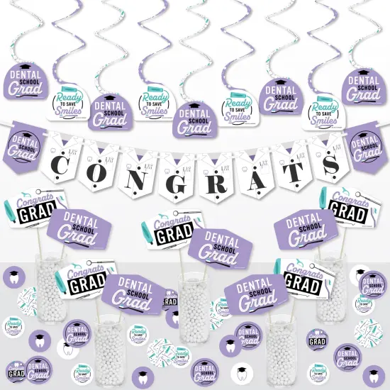 Big Dot of Happiness Dental School Grad - Dentistry and Hygienist Graduation Party Supplies Decoration Kit - Decor Galore Party Pack - 51 Pieces {1}