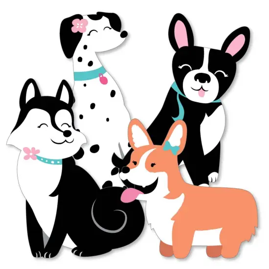 Big Dot of Happiness Pawty Like a Puppy Girl - Decorations DIY Pink Dog Baby Shower or Birthday Party Essentials - Set of 20 {3}