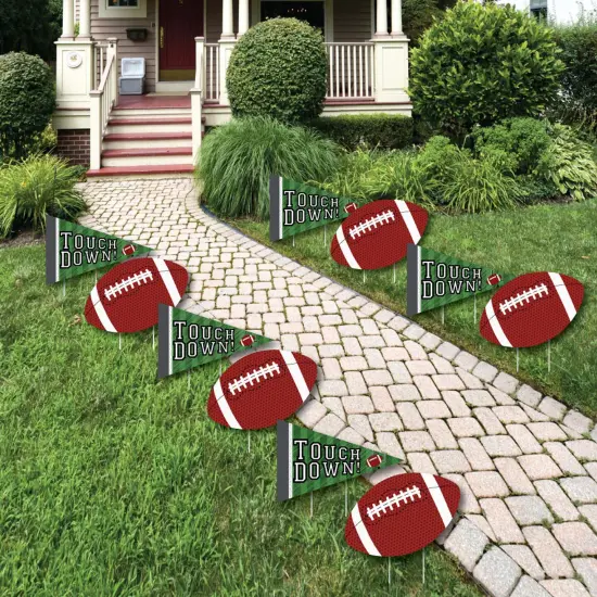 Big Dot of Happiness End Zone - Football Lawn Decorations - Outdoor Baby Shower or Birthday Party Yard Decorations - 10 Piece {1}