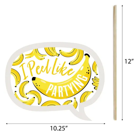 Big Dot of Happiness Let's Go Bananas - Tropical Party Photo Booth Props Kit - 20 Count {7}