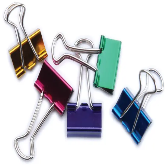 Baumgartens Small Binder Clips .75" 8/Pkg-Assorted Colors {2}