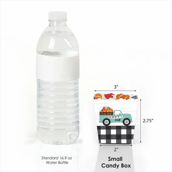 Big Dot of Happiness Happy Fall Truck - Party Mini Favor Boxes - Harvest Pumpkin Party Treat Candy Boxes - Set of 12 {3}