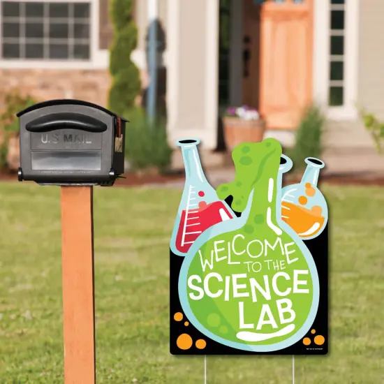 Big Dot of Happiness Scientist Lab - Party Decorations - Baby Shower or Birthday Party Welcome Yard Sign {3}