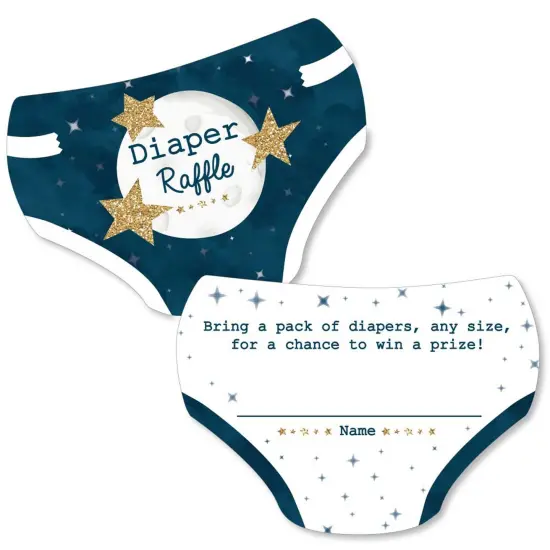 Big Dot of Happiness Twinkle Twinkle Little Star - Diaper Shaped Raffle Ticket Inserts - Baby Shower Activities - Diaper Raffle Game - Set of 24 {1}