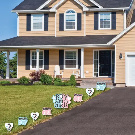 Big Dot of Happiness Baby Gender Reveal - Yard Sign and Outdoor Lawn Decorations - Team Boy or Girl Party Yard Signs - Set of 8 {3}