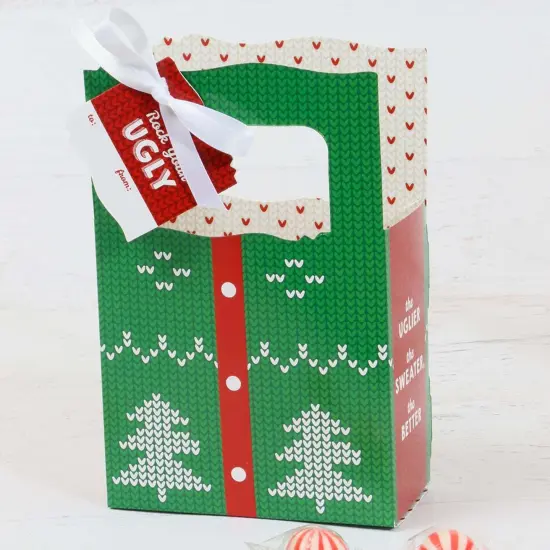 Big Dot of Happiness Ugly Sweater - Holiday & Christmas Party Favor Boxes - 12 Count {3}