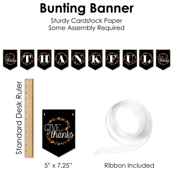 Big Dot of Happiness Give Thanks - Thanksgiving Party Supplies Decoration Kit - Decor Galore Party Pack - 51 Pieces {7}