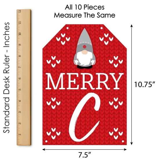 Big Dot of Happiness Christmas Gnomes - Hanging Vertical Paper Door Banners - Holiday Party Wall Decoration Kit - Indoor Door Decor {7}
