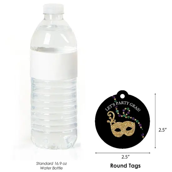 Big Dot of Happiness Mardi Gras - Masquerade Party Favor Gift Tags (Set of 20) {4}
