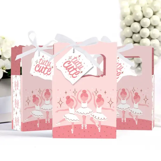 Big Dot of Happiness Tutu Cute Ballerina - Ballet Birthday Party or Baby Shower Favor Boxes - Set of 12 {4}