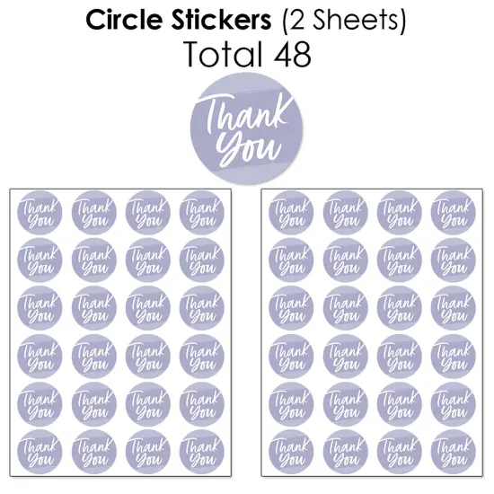 Big Dot of Happiness Purple Elegantly Simple - Guest Party Favors Candy Favor Sticker Kit - 304 Pieces {7}
