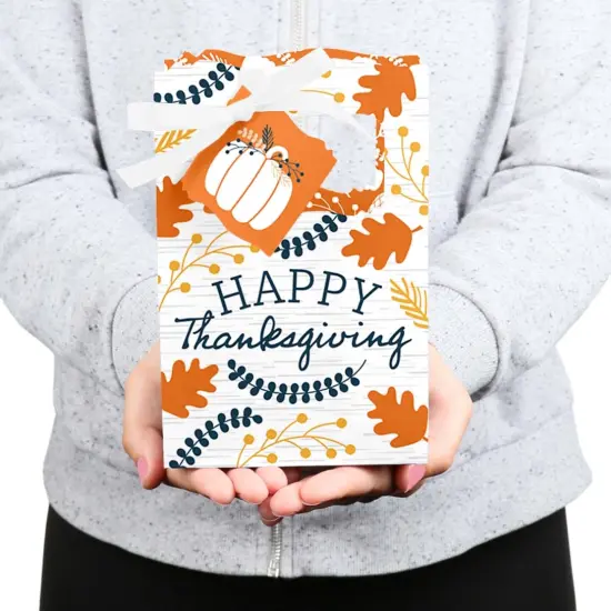 Big Dot of Happiness Happy Thanksgiving - Fall Harvest Party Favor Boxes - Set of 12 {6}