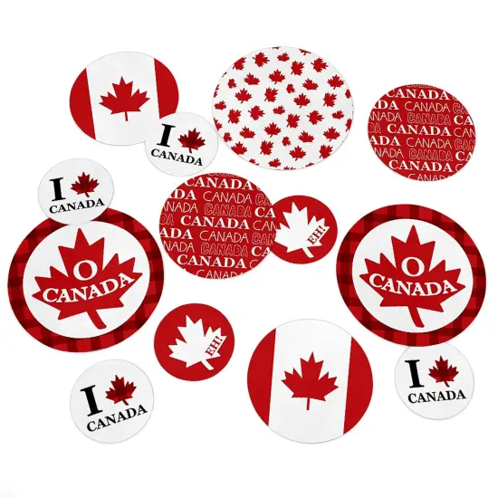 Big Dot of Happiness Canada Day - Canadian Party Giant Circle Confetti - Party Decorations - Large Confetti 27 Count {1}
