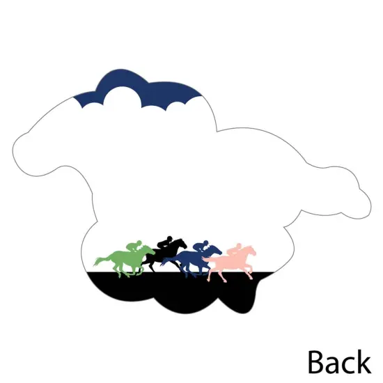 Big Dot of Happiness Kentucky Horse Derby - Shaped Thank You Cards - Horse Race Party Thank You Note Cards with Envelopes - Set of 12 {6}