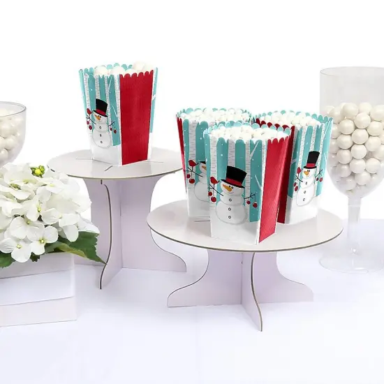 Big Dot of Happiness Let It Snow - Snowman - Holiday and Christmas Favor Popcorn Treat Boxes - Set of 12 {4}
