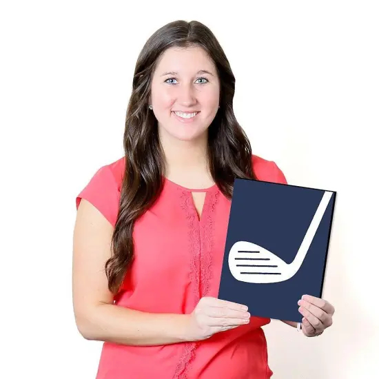 Big Dot of Happiness Par-Tee Time - Golf - Sports Nursery Wall Art, Kids Room Decor & Game Room Home Decor - 7.5 x 10 inches - Set of 3 Prints {7}