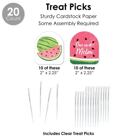 Big Dot of Happiness Sweet Watermelon - Fruit Party Favors and Cupcake Kit - Fabulous Favor Party Pack - 100 Pieces {7}