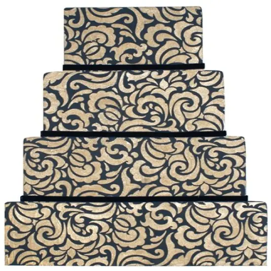 Contemporary Filigree Cake Stencil Side | C528 by Designer Stencils | Cake Decorating Tools | Baking Stencils for Royal Icing, Airbrush, Dusting Powder | Reusable Plastic Food Grade Stencil for Cakes | Easy to Use & Clean Cake Stencil {3}