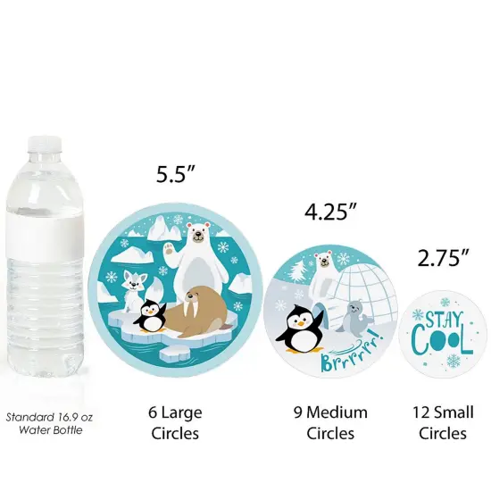 Big Dot of Happiness Arctic Polar Animals - Winter Baby Shower or Birthday Party Giant Circle Confetti - Party Decorations - Large Confetti 27 Count {4}