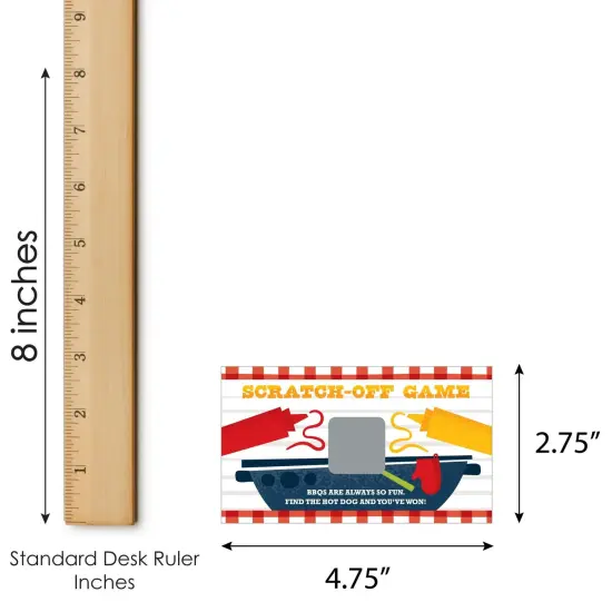 Big Dot of Happiness Fire Up the Grill - Summer BBQ Picnic Party Game Scratch Off Cards - 22 Count {7}