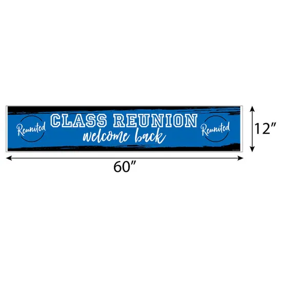 Big Dot of Happiness Reunited Blue - Royal Blue School Class Reunion Party Decorations Party Banner {3}