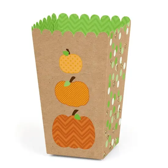 Big Dot of Happiness Pumpkin Patch - Fall, Halloween or Thanksgiving Party Favor Popcorn Treat Boxes - Set of 12 {1}