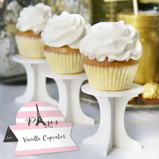 Big Dot of Happiness Paris, Ooh La La - Paris Themed Baby Shower or Birthday Party Tent Buffet Card - Table Setting Name Place Cards - Set of 24 {6}