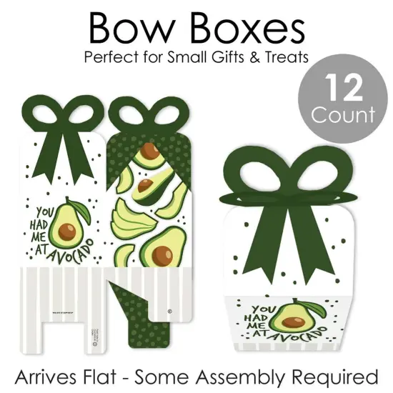 Big Dot of Happiness Hello Avocado - Square Favor Gift Boxes - Fiesta Party Bow Boxes - Set of 12 {7}