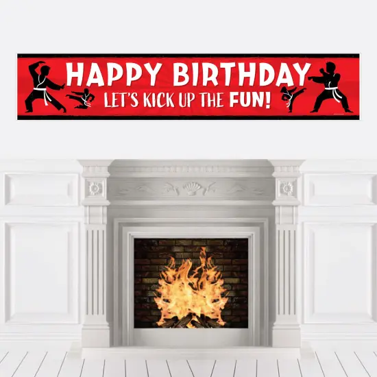 Big Dot of Happiness Karate Master - Happy Birthday Martial Arts Decorations Party Banner {1}