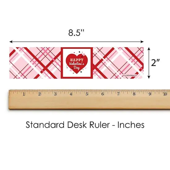 Big Dot of Happiness Conversation Hearts - Valentine's Day Party Water Bottle Sticker Labels - Set of 20 {6}