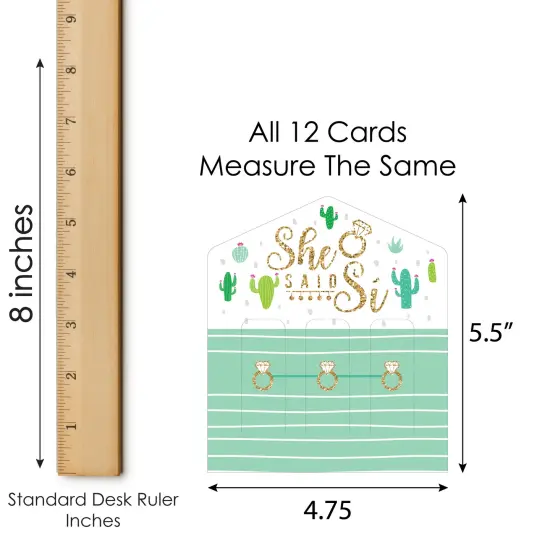 Big Dot of Happiness Final Fiesta - Last Fiesta Bachelorette Party Game Pickle Cards - Pull Tabs 3-in-a-Row - Set of 12 {7}