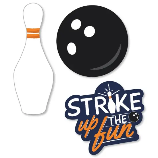 Big Dot of Happiness Strike Up the Fun - Bowling - DIY Shaped Birthday Party or Baby Shower Cut-Outs - 24 Count {1}