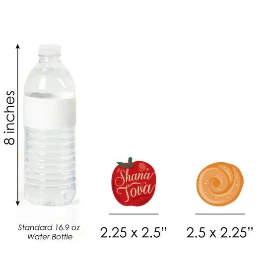 Big Dot of Happiness Rosh Hashanah - Dessert Cupcake Toppers - New Year Clear Treat Picks - Set of 24 {7}