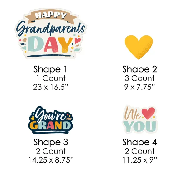 Big Dot of Happiness Happy Grandparents Day - Yard Sign and Outdoor Lawn Decorations - Grandma & Grandpa Party Yard Signs - Set of 8 {7}