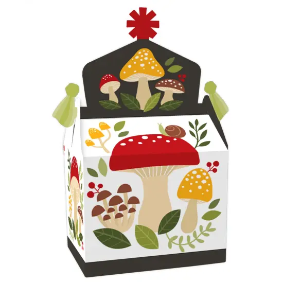 Big Dot of Happiness Wild Mushrooms - Treat Box Party Favors - Red Toadstool Party Goodie Gable Boxes - Set of 12 {1}