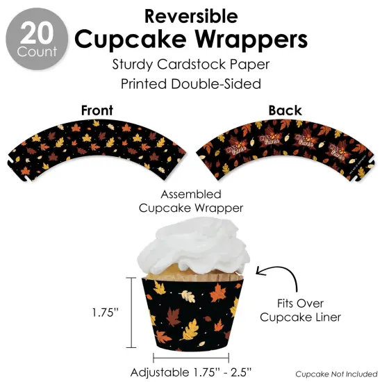 Big Dot of Happiness Give Thanks - Thanksgiving Party Favors and Cupcake Kit - Fabulous Favor Party Pack - 100 Pieces {6}