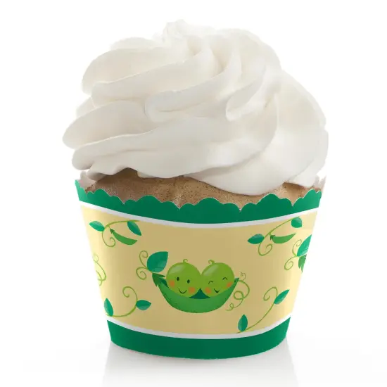 Big Dot of Happiness Double the Fun - Twins Two Peas in a Pod - Baby Shower or First Birthday Party Cupcake Decor - Party Cupcake Wrappers - Set of 12 {1}