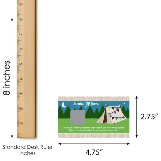 Big Dot of Happiness Happy Camper - Camping Baby Shower or Birthday Party Game Scratch Off Cards - 22 Count {7}