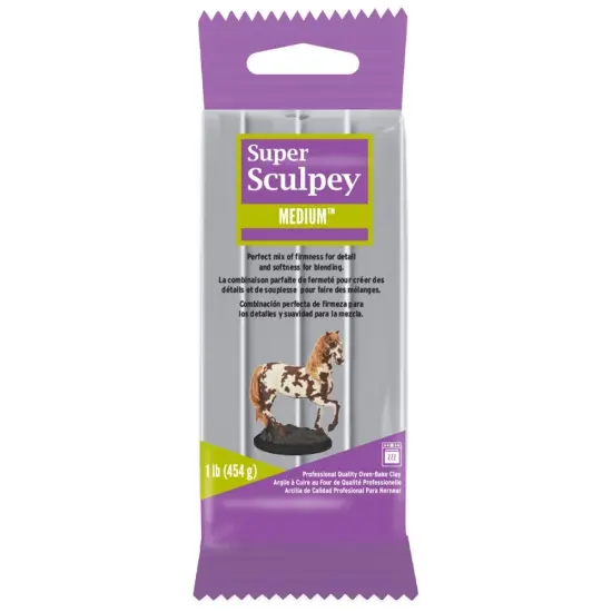 Super Sculpey Medium Blend Clay 1lb-Gray {1}